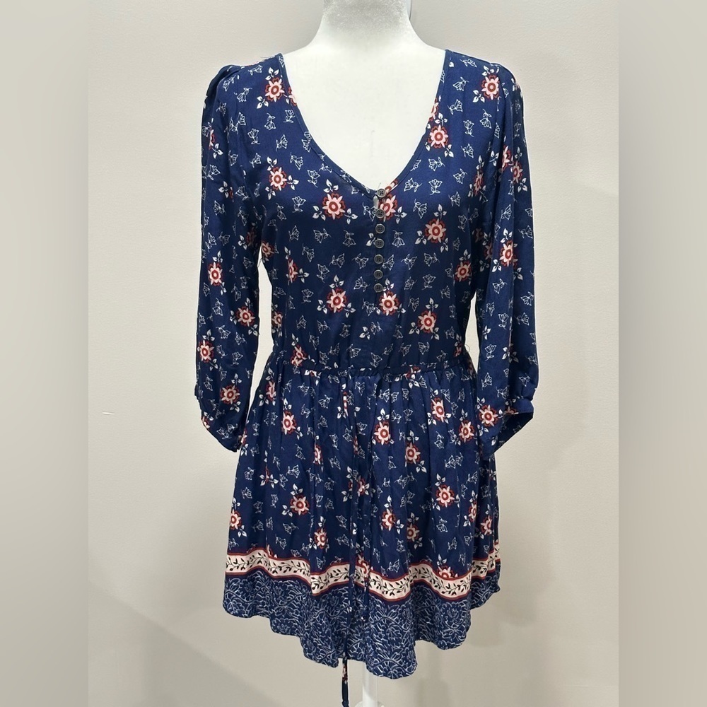 CottonOn Women’s Blue Floral Pattern Dress Size Small